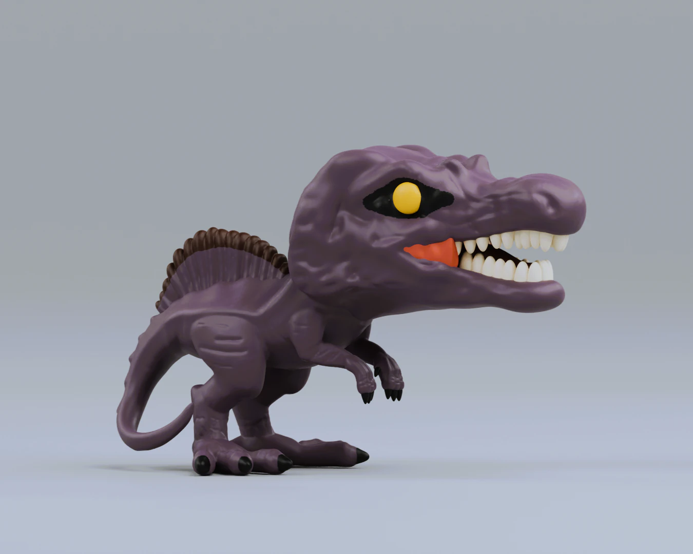 Spinosaurus funko pop from jurassic park 3D Print Model .c4d .max .obj .3ds .fbx .stl .blend 
