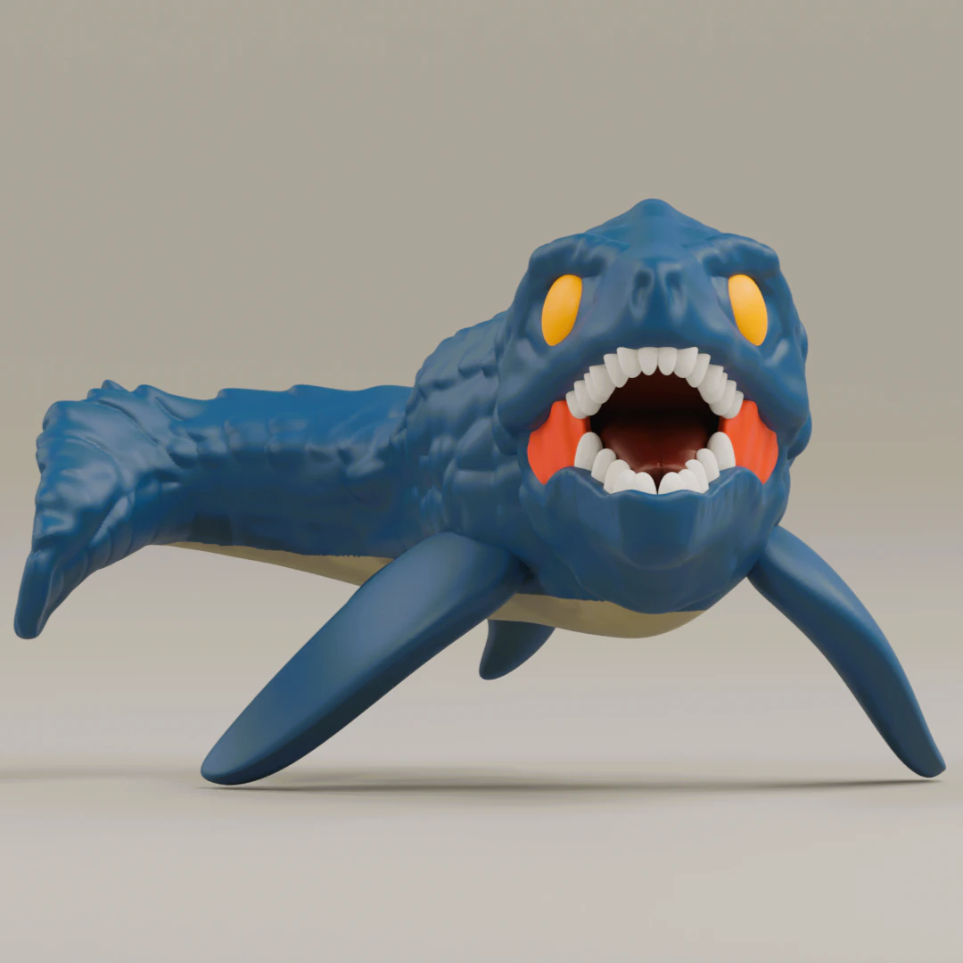 Mosasaurus funko pop da franquia Jurassic Park Modelo de Impressão 3D .c4d .max .obj .3ds .fbx .stl .blend 