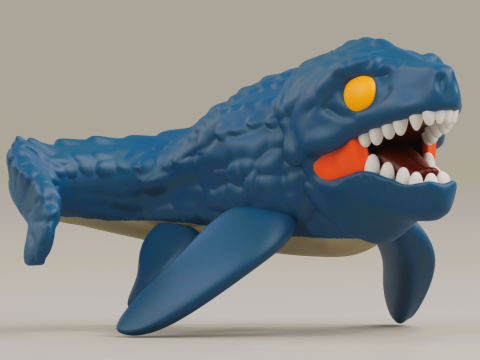 Mosasaurus funko pop from the Jurassic Park franchise Model Cetak 3D