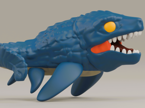 Mosasaurus funko pop from the Jurassic Park franchise Model Cetak 3D