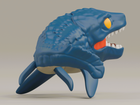 Mosasaurus funko pop from the Jurassic Park franchise Model Cetak 3D