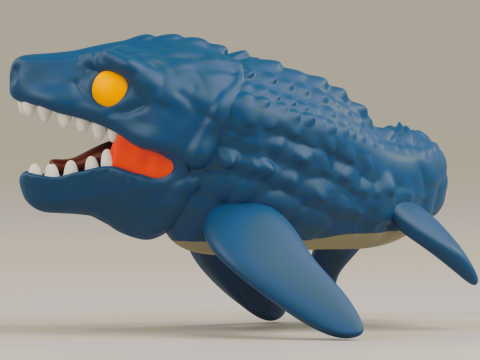 Mosasaurus funko pop from the Jurassic Park franchise Model Cetak 3D
