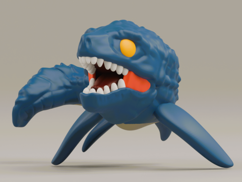 Mosasaurus funko pop from the Jurassic Park franchise Model Cetak 3D