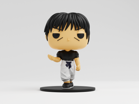 Toji Fushiguro funko model from the anime jujutsu kaisen Modèles 3D en vedette