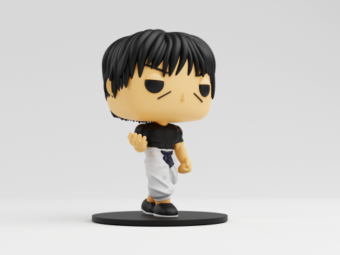 Toji Fushiguro funko model from the anime jujutsu kaisen Modèles 3D en vedette