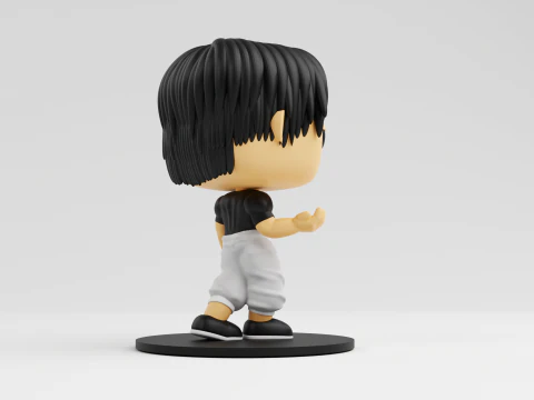 Toji Fushiguro funko 模型来自动漫柔术会战 3D 打印模型