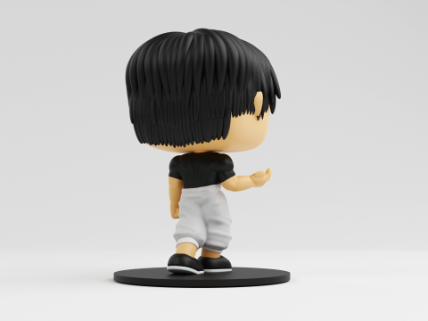 Toji Fushiguro funko model from the anime jujutsu kaisen Modèles 3D en vedette