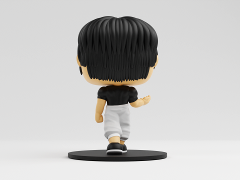 Toji Fushiguro funko model from the anime jujutsu kaisen Modèles 3D en vedette