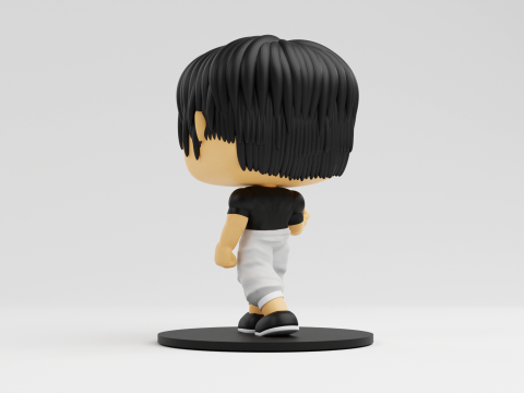 Toji Fushiguro funko model from the anime jujutsu kaisen Modèles 3D en vedette