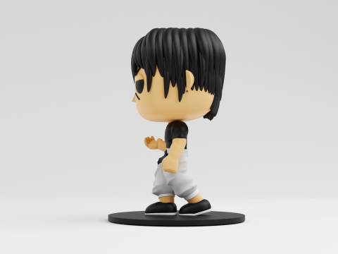 Toji Fushiguro funko model from the anime jujutsu kaisen Modèles 3D en vedette