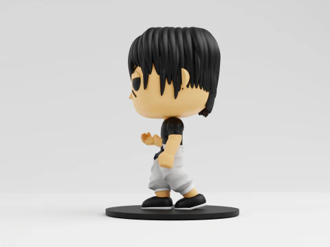 Toji Fushiguro funko 模型来自动漫柔术会战 3D 打印模型