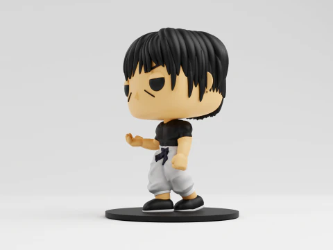 Toji Fushiguro funko 模型来自动漫柔术会战 3D 打印模型