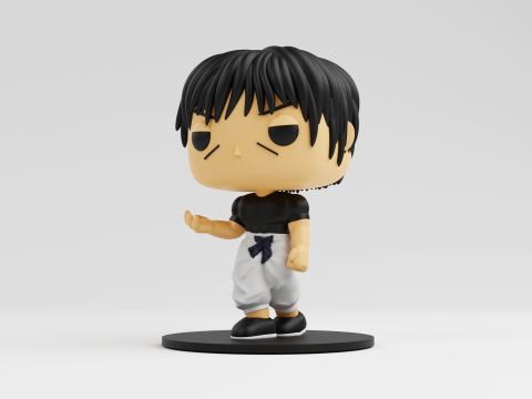 Toji Fushiguro funko model from the anime jujutsu kaisen Modèles 3D en vedette