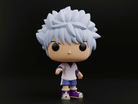 Killua Zoldyck funko pop from the anime hunter x hunter Model Cetak 3D