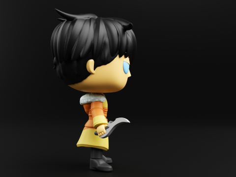 Jin from the battle of Ice Elves Funko Pop from solo leveling 3D 打印模型