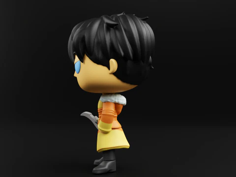 来自冰精灵之战的Jin 来自单人练级的Funko Pop 3D 打印模型