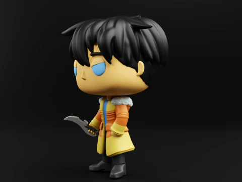 来自冰精灵之战的Jin 来自单人练级的Funko Pop 3D 打印模型