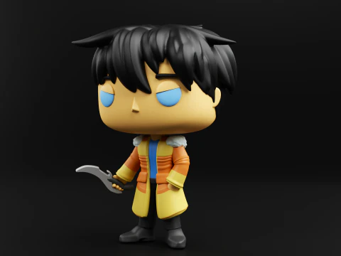 来自冰精灵之战的Jin 来自单人练级的Funko Pop 3D 打印模型