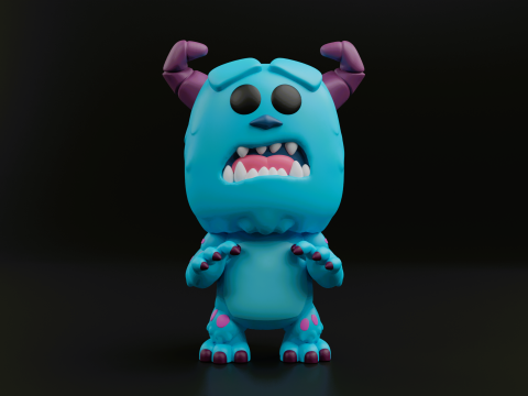 Sulley funko pop from the movie monsters inc Modelo de Impressão 3D