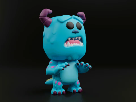 Sulley funko pop from the movie monsters inc 3D Print Model