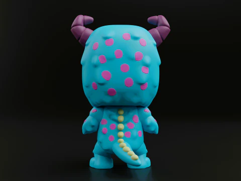 Sulley funko pop from the movie monsters inc 3D Print Model
