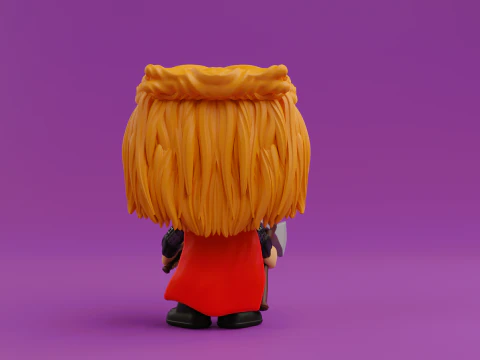 Thor funko pop with Hammer Stormbreaker 3D Print Model