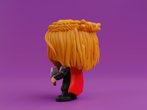 Thor funko pop with Hammer Stormbreaker 3D-Druckmodell