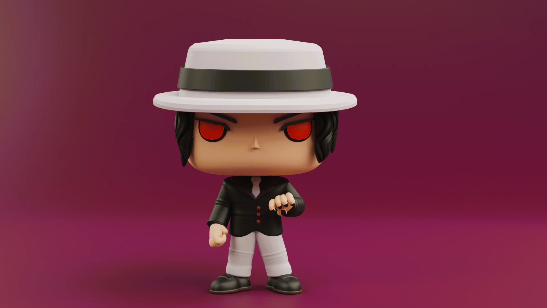 Muzan Kibutsuji Funko pop from the anime demon slayer 3D Print Model .c4d .max .obj .3ds .fbx .stl .blend