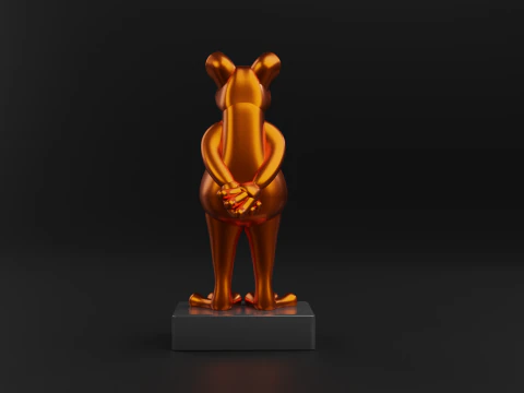 The trendy Frog sculpture 3D Print Model