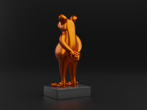 The trendy Frog sculpture 3D Baskı Modeli