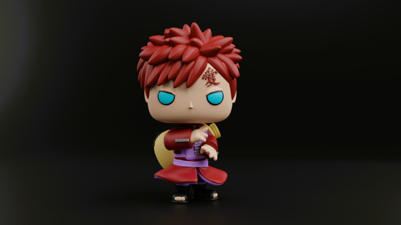 Gaara funko pop from the anime naruto shippuden 3D Принт Модель .c4d .max .obj .3ds .fbx .stl .blend 