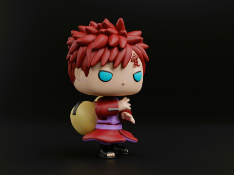 Gaara funko pop from the anime naruto shippuden 3D Принт Модель
