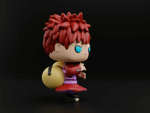 Gaara funko pop from the anime naruto shippuden 3D Принт Модель