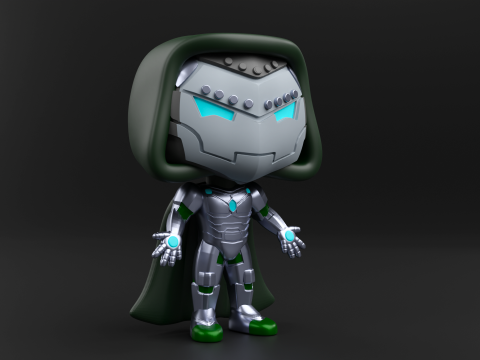 Infamous Iron Man funko pop from the Marvel Comics 3D Print Model