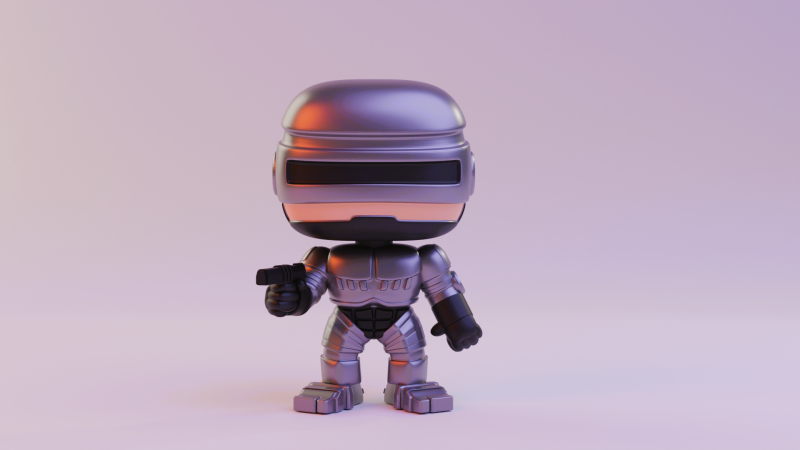 Robocop funko pop 3D printmodel .c4d .max .obj .3ds .fbx .stl .blend