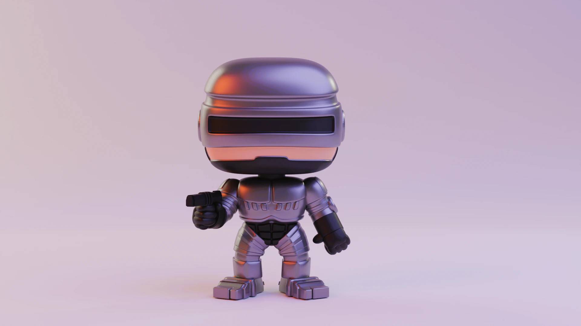 Robocop funko pop 3D Print Model .c4d .max .obj .3ds .fbx .stl .blend 