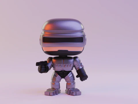 Robocopfunko pop Modello di stampa 3D