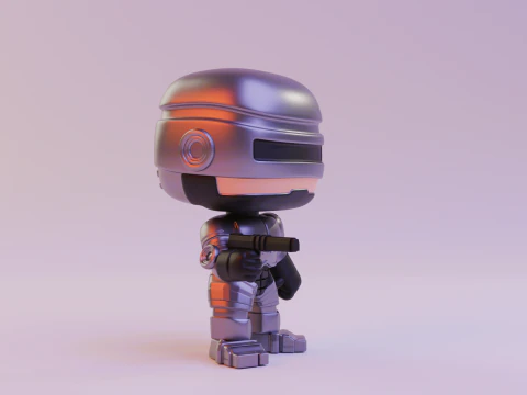 Robocop funko pop 3D Print Model