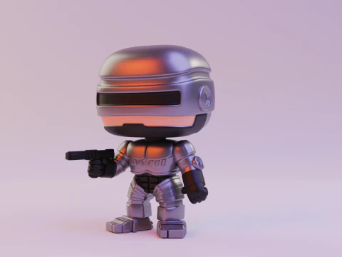 Robocop funko pop 3D Print Model