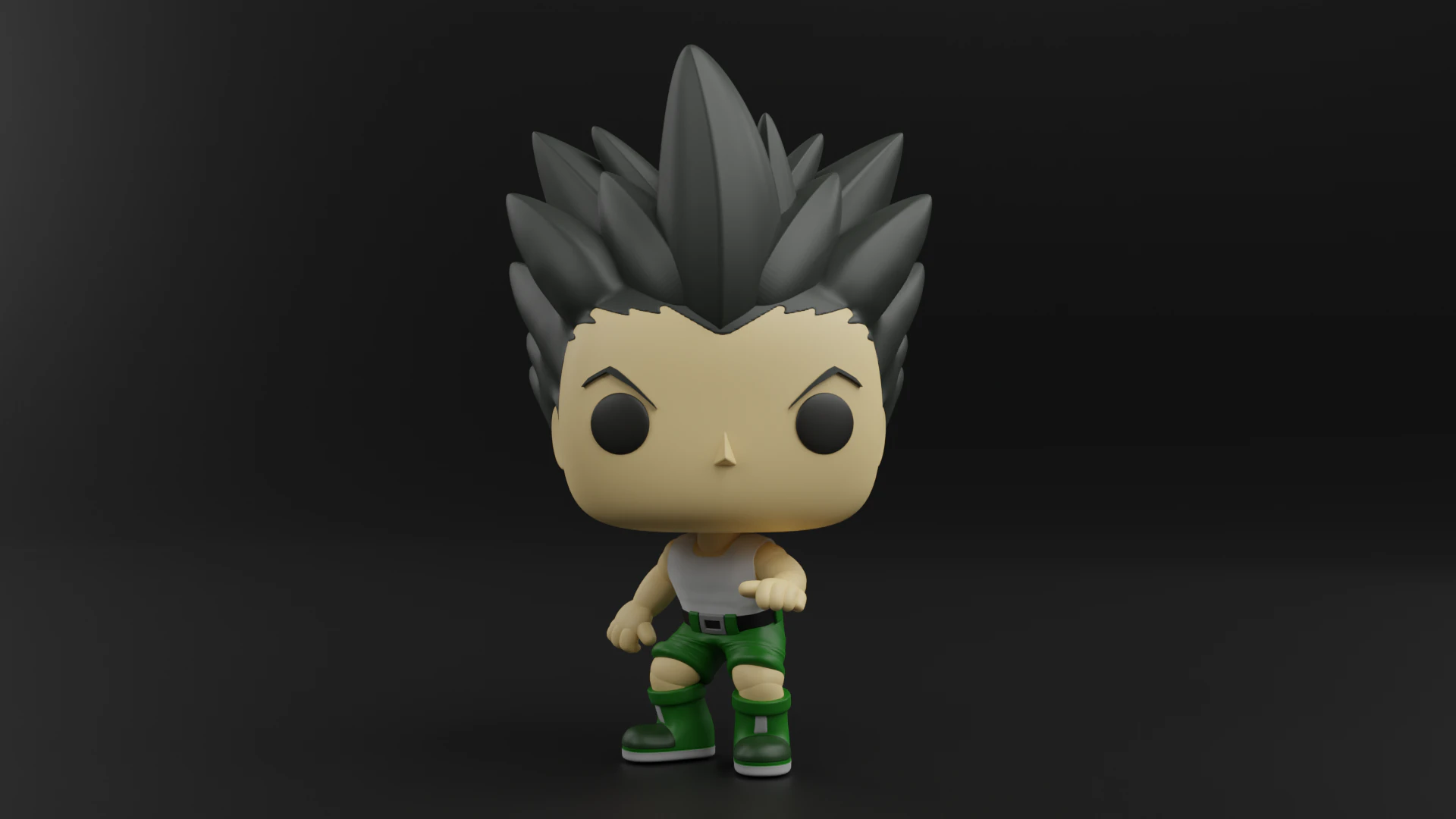 Gon Freecss funko pop from the anime hunter x hunter 3D Print Model .c4d .max .obj .3ds .fbx .stl .blend 
