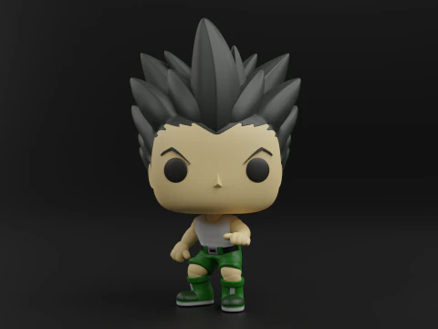 Funko pop di Gon Freecs dall'anime Hunter x Hunter Modello di stampa 3D