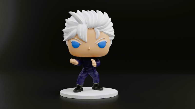 Satoru Gojo funko pop from Jujutsu Kaisen 3D Print Model .c4d .max .obj .3ds .fbx .stl .blend