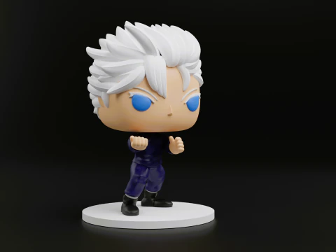 Satoru Gojo funko pop dari Jujitsu Kaisen Model Cetak 3D