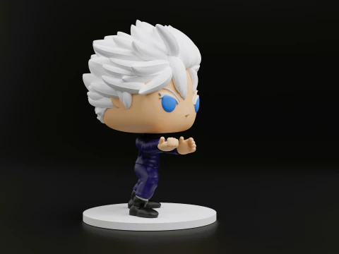 Satoru Gojo funko pop dari Jujitsu Kaisen Model Cetak 3D