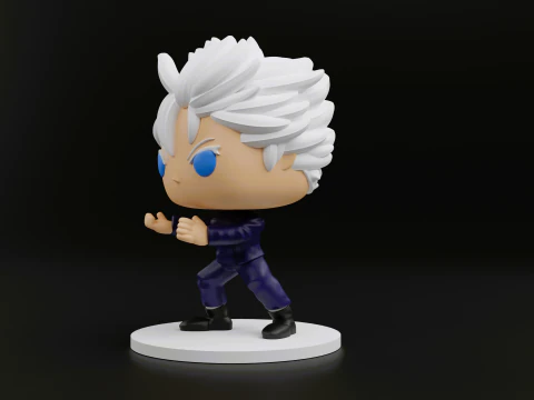Satoru Gojo funko pop dari Jujitsu Kaisen Model Cetak 3D