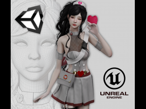 Nurse - Game Ready 3D Модель