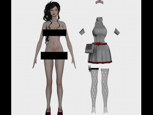 Nurse - Game Ready 3D Модель