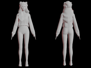 Realistic Girl - Game Ready Modelo 3D