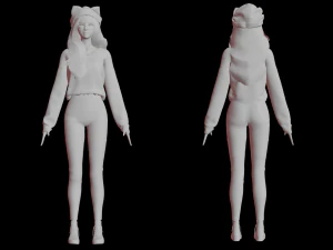 Realistic Girl - Game Ready 3D Model