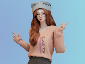 Realistic Girl - Game Ready 3D Model
